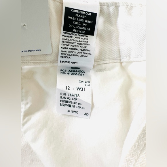 Denizen Levis Shorts Loose A-Line Womens White Denim, Size 12 / 31 - Picture 5 of 9